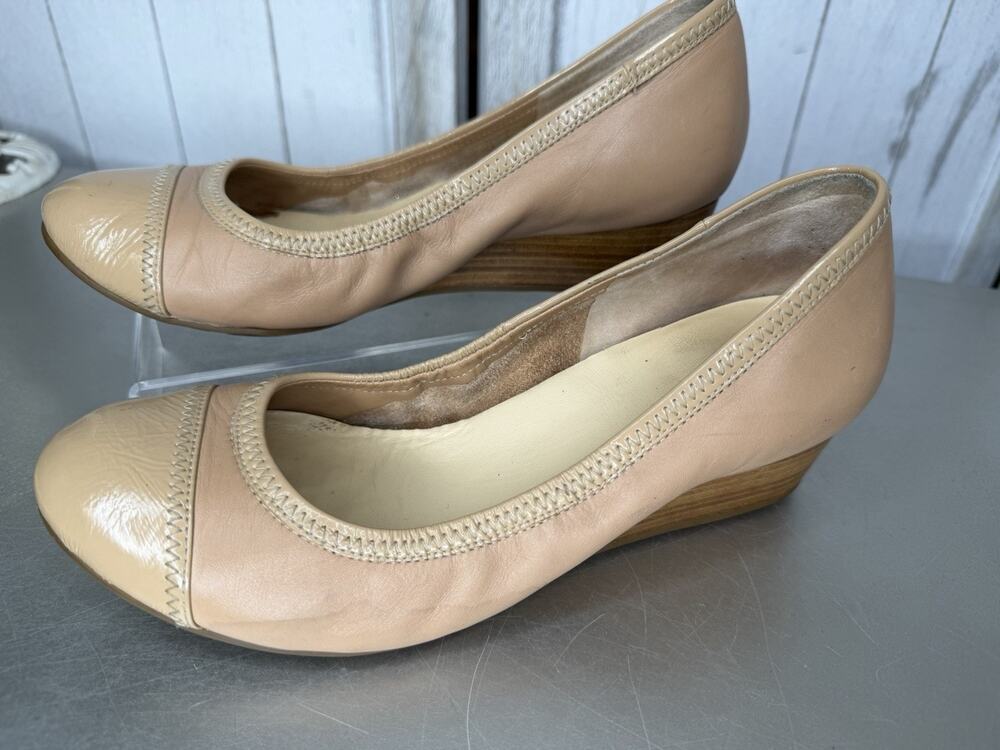 Cole Haan NKE Tech Women's Nude Beige Wedge Heels Size 7